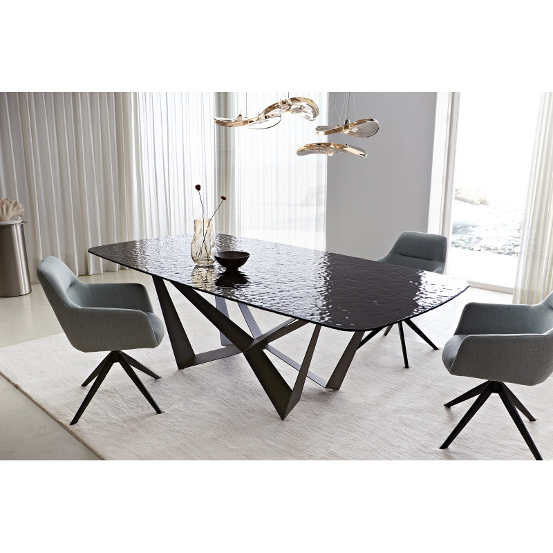 ECLIPSE prémium olvasztott üveg étkezőasztal - 240cm