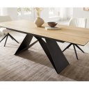 HESTIA prémium kerámia étkezőasztal - 180-220cm - tölgy