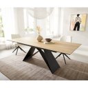 HESTIA prémium kerámia étkezőasztal - 180-220cm - tölgy