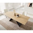 HESTIA prémium kerámia étkezőasztal - 180-220cm - tölgy