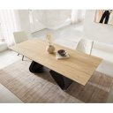 HELIOS prémium kerámia étkezőasztal - 180-220cm - tölgy