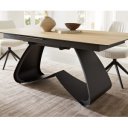 HELIOS prémium kerámia étkezőasztal - 180-220cm - tölgy