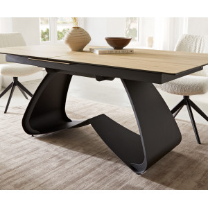 HELIOS prémium kerámia étkezőasztal - 180-220cm - tölgy