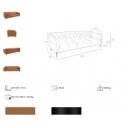 CORDOBA prémium bőr kanapé - 3 személyes