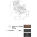 CAMPANA prémium bőr relaxfotel - sötétbarna