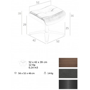 CAMPANA prémium bőr relaxfotel - sötétbarna