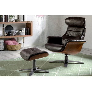 CAMPANA prémium bőr relaxfotel - sötétbarna Angel Cerdá