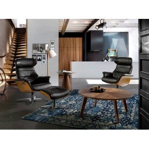 CAMPANA prémium bőr relaxfotel - sötétbarna