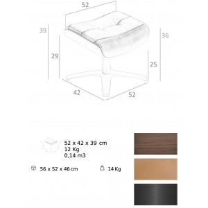 CAMPANA prémium bőr relaxfotel - beige