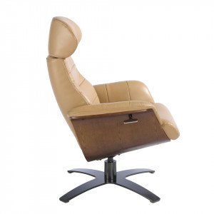 CAMPANA prémium bőr relaxfotel - beige