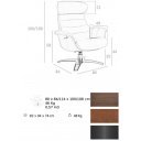 CAMPANA prémium bőr relaxfotel - barna