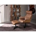 CAMPANA prémium bőr relaxfotel - barna