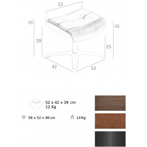 CAMPANA prémium bőr relaxfotel - barna