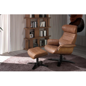 CAMPANA prémium bőr relaxfotel - barna Angel Cerdá