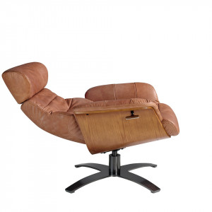 CAMPANA prémium bőr relaxfotel - barna