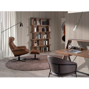 CAMPANA prémium bőr relaxfotel - barna