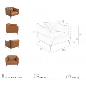 CORDOBA prémium bőr fotel