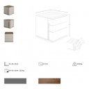 SALAR modern éjjeliszekrény - dió/szürke