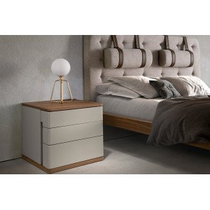 SALAR modern éjjeliszekrény - dió/szürke Angel Cerdá