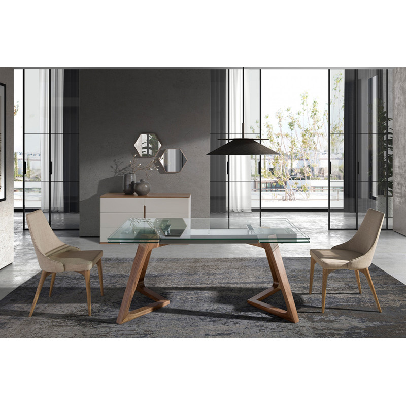 FONDON design bővíthető üveg étkezőasztal - 160-240cm