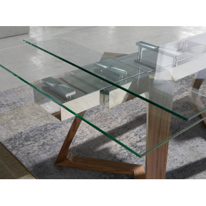 FONDON design bővíthető üveg étkezőasztal - 160-240cm