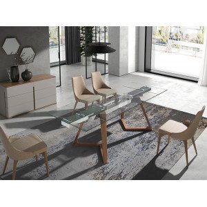 FONDON design bővíthető üveg étkezőasztal - 160-240cm