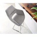 BARNES prémium bárszék - szürke kordbársony