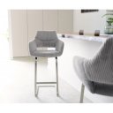 BARNES prémium bárszék - szürke kordbársony