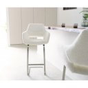 BARNES prémium bárszék - fehér bouclé