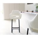 BARNES prémium bárszék - fehér bouclé