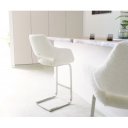 BARNES prémium bárszék - fehér bouclé