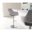 VESTA prémium bárszék - szürke kordbársony