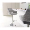 VESTA prémium bárszék - szürke kordbársony