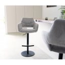 VESTA prémium bárszék - szürke kordbársony