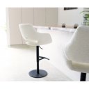 VESTA prémium bárszék - fehér bouclé