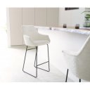 GEMINI prémium bárszék - fehér bouclé