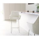 GEMINI prémium bárszék - fehér bouclé