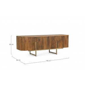 VILENDAS exkluzív mangófa TV-szekrény - 140cm