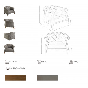 VALENCIA prémium bőr fotel