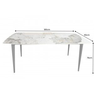 MILANO design kerámia étkezőasztal - 160/180cm