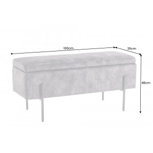 LOFT modern ülőpad - szürke - 100cm