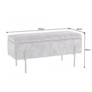 LOFT modern ülőpad - szürke - 100cm