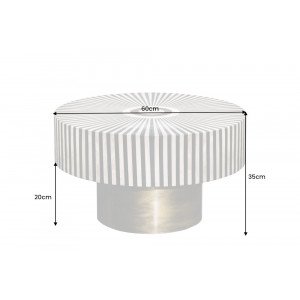 BONE HARMONY exkluzív dohányzóasztal - 60cm