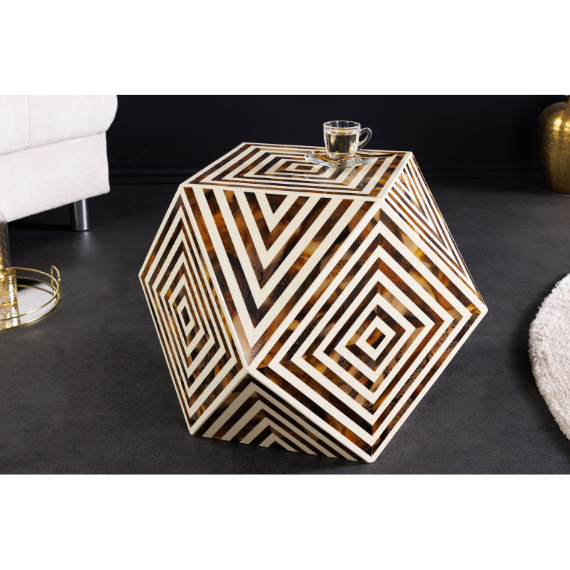 BONE DIAMOND exkluzív dohányzóasztal - 60cm