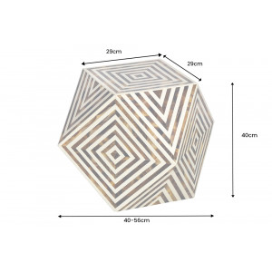BONE DIAMOND exkluzív dohányzóasztal - 60cm