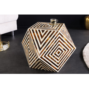 BONE DIAMOND exkluzív dohányzóasztal - 60cm INVICTA