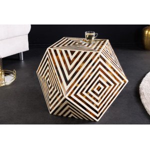 BONE DIAMOND exkluzív dohányzóasztal - 60cm INVICTA