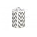 BONE INLAY exkluzív lerakóasztal - 45cm