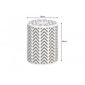 BONE INLAY exkluzív lerakóasztal - 45cm