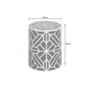 BONE INLAY-II exkluzív lerakóasztal - 45cm